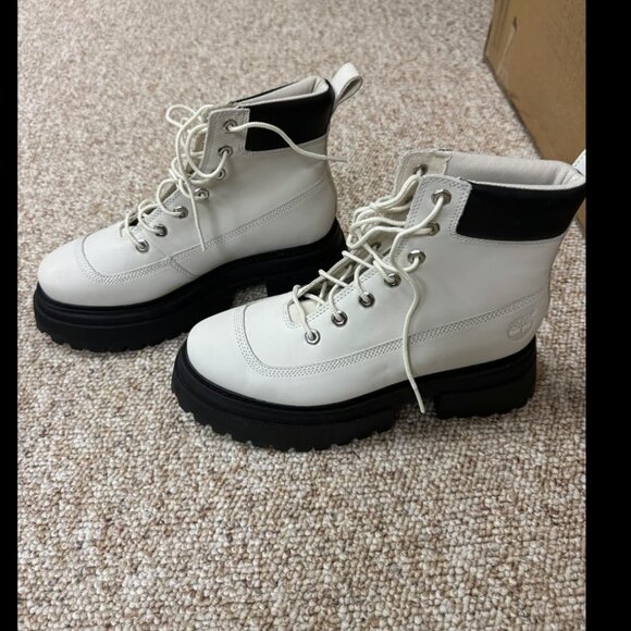 Timberland Sky 6 In Lace Up White Women Boots Size 9 - Picture 3 of 12